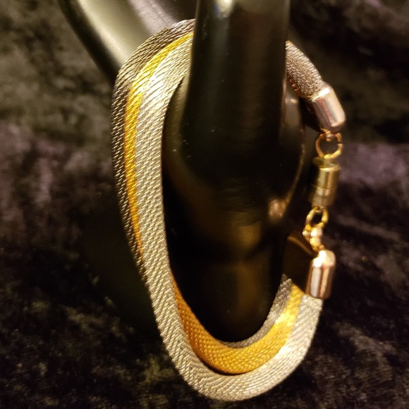 Jewelry - Silver, Gold and Black Alloy Bracelet
